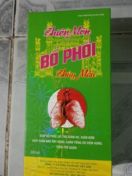 Thiên môn bổ phổi Thuỷ Mẫu Chai/280ml